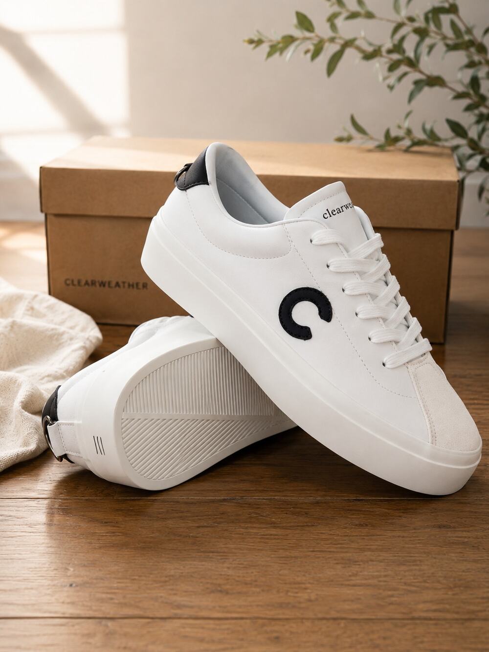 NIB Clearweather Continental White Black Men’s Sneakers Size 11.5
